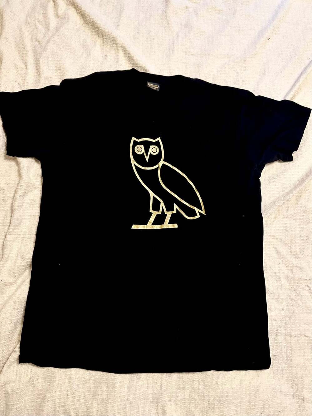OVO October's Very Own Black Gold Owl Logo T-Shirt Extra Large